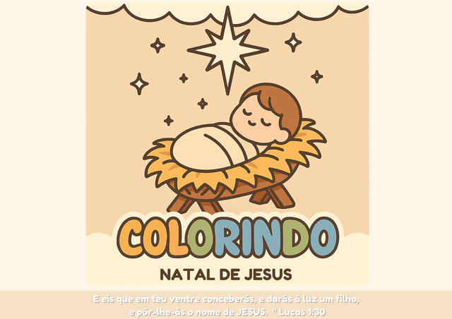 Página de um livro de colorir cristão.