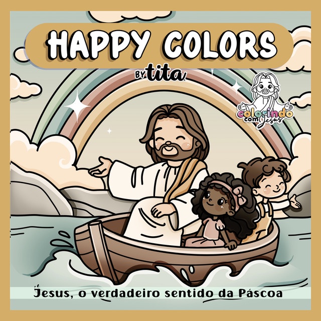 Página de um livro de colorir cristão.