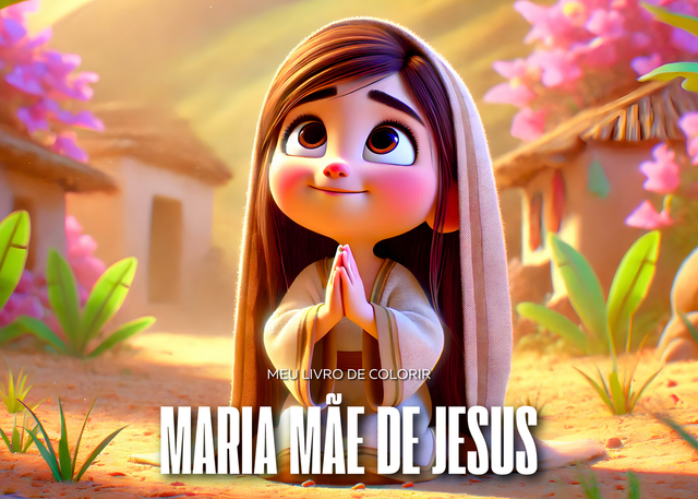 Página de um livro de colorir cristão.