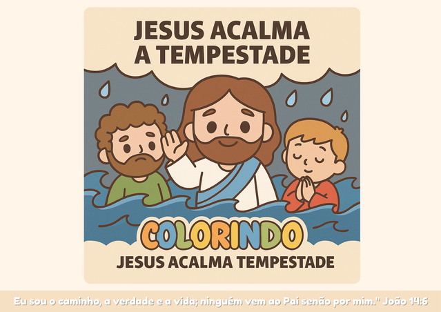 Página de um livro de colorir cristão.