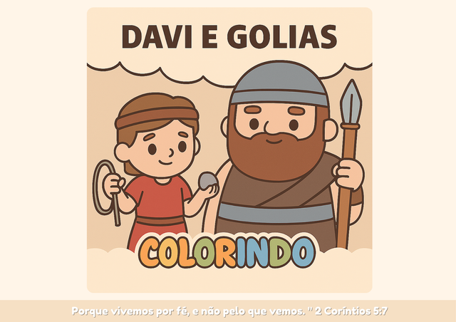 Página de um livro de colorir cristão.
