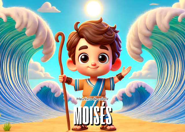 Página de um livro de colorir cristão.