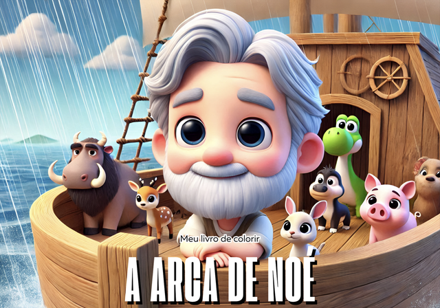 Página de um livro de colorir cristão.